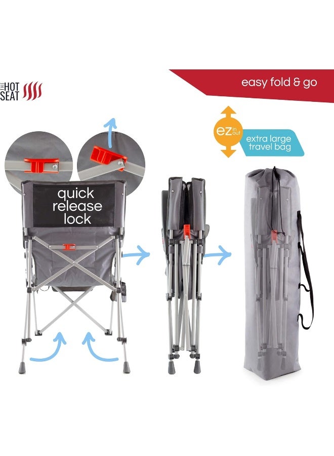 POP Design The Hot Seat, USB Heated Portable Camping Chair, Perfect for Outdoor, Sports, Beach, or Picnics. (Battery Pack Not Included) - Image 2