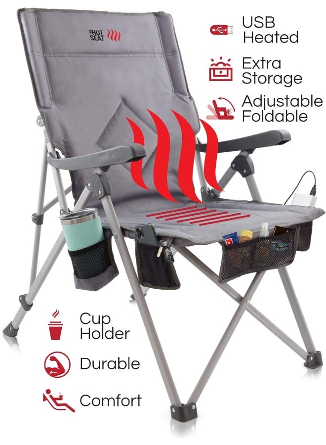 POP Design The Hot Seat, USB Heated Portable Camping Chair, Perfect for Outdoor, Sports, Beach, or Picnics. (Battery Pack Not Included) - Image 4