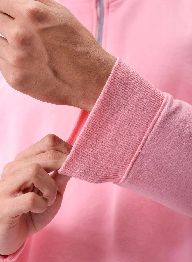 شركة المرآب الهندية Men Relaxed Fit Solid High neck Overhead High Neck Sweatshirt