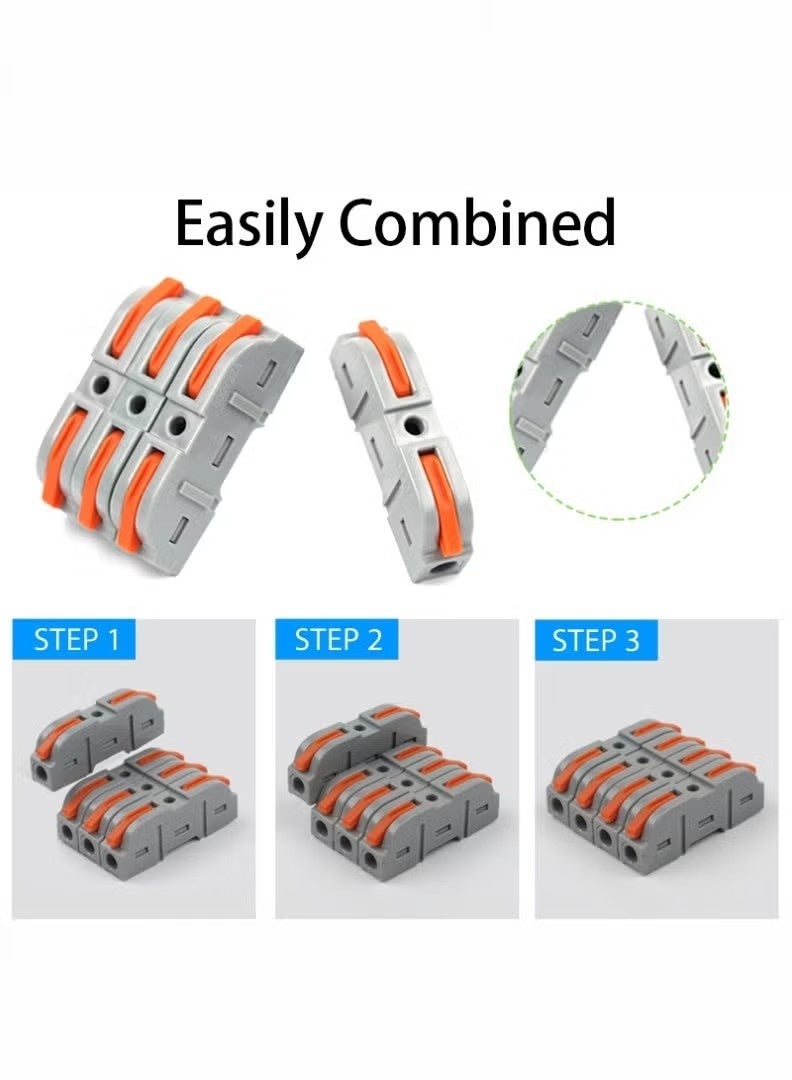 OMEVE Quick Lever Wire Connectors 60PC Set Universal Quick Push-in - Image 4