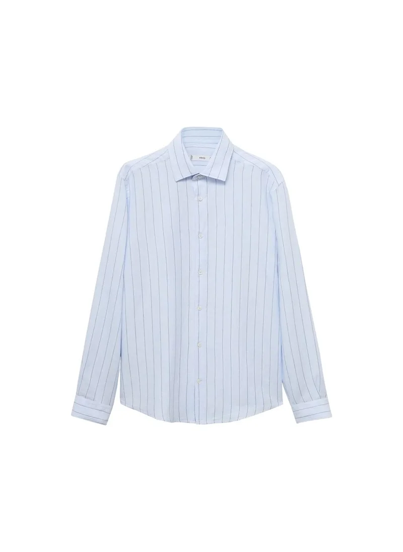Mango Man  Linen pinstripe shirt for Men | Best Price UAE