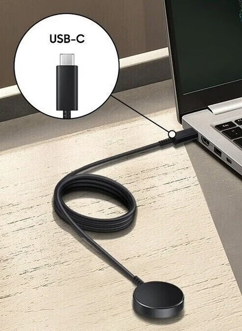 ATECH Fast Wireless Charger for Samsung Galaxy Watch 8/7/6/5/4/Active Charger Fast Charging Cable Data Cradle Dock Magnetic Wireless Charger for Samsung Watch 7/6/5/4/Active Series Black - Image 4