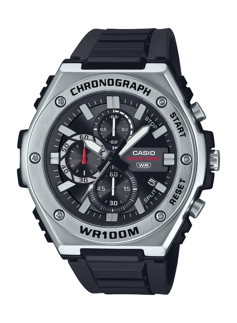 CASIO Chronograph Black Dial Resin Band Watch MWA-300H-1AV