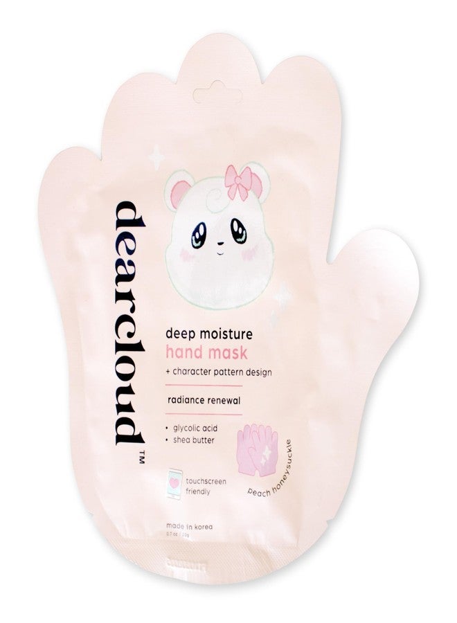 dearcloud Silky Touch Hand Rescue Set - Hand Mask for Dry Cracked Hands + Moisturizing Hand Cream - Self Care Gift Set (Peach Honeysuckle) - Image 3