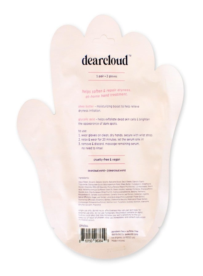 dearcloud Silky Touch Hand Rescue Set - Hand Mask for Dry Cracked Hands + Moisturizing Hand Cream - Self Care Gift Set (Peach Honeysuckle) - Image 4