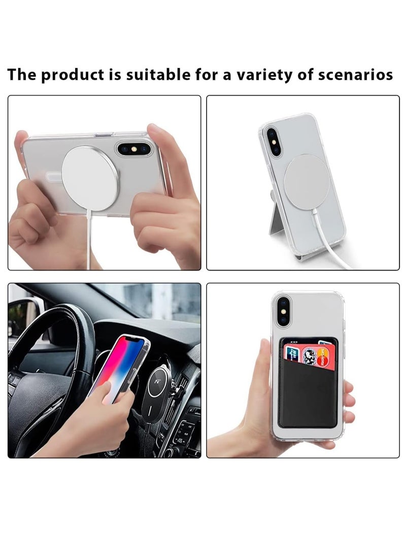 JOMILA iPhone Xs Max Clear Magnetic Cover MagSafe Compatible Hybrid Protective Crystal Clear Hard Back Case Shockproof Silicone Frame Slim Transparent Case for Apple iPhone Xs Max - Image 3
