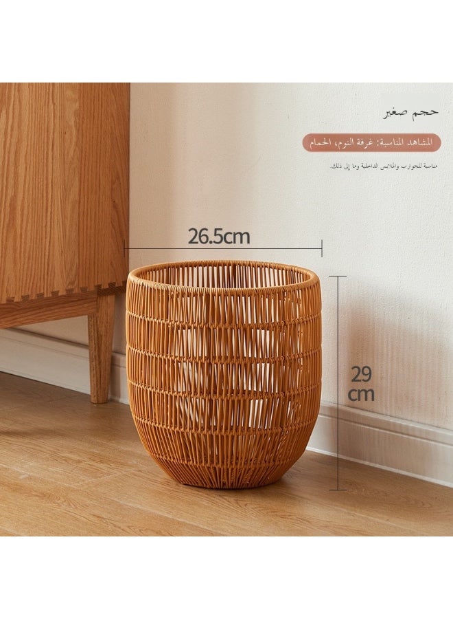 Dirty Clothes Basket Laundry Basket Clothes Storage Basket Household Clothes Basket Clothes Imitation Rattan Basket Dirty Clothes Basket Storage Artifact - Image 1