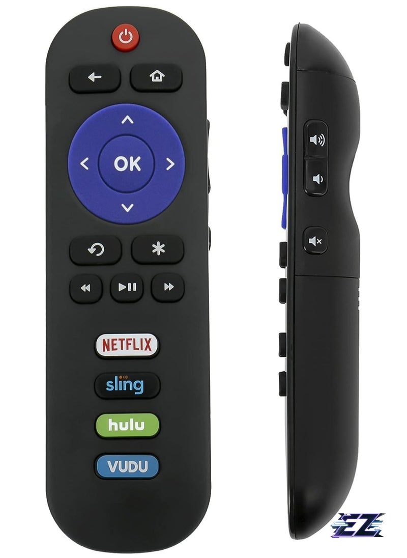 RC280 OEM Universal Replacement Remote Control Compatible with All TCL Roku TVs 【Only Works with Roku TVs, Not for Roku Stick and Roku Box】 (Netflix/Sling/Vudu/Hulu) with battery
