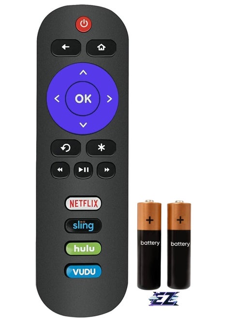 RC280 OEM Universal Replacement Remote Control Compatible with All TCL Roku TVs 【Only Works with Roku TVs, Not for Roku Stick and Roku Box】 (Netflix/Sling/Vudu/Hulu) with battery