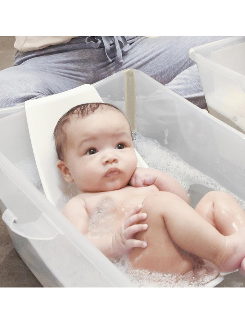 STOKKE - Stokke Flexi Bath Bundle, Ocean Blue - Foldable Baby Bathtub + Newborn Support - Durable & Easy to Store - Convenient to Use at Home or Traveling - Best for Newborns & Babies Up to 48 Months - Image 1