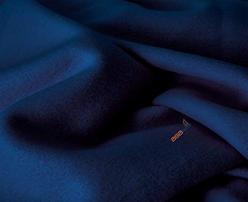 BSB HOME® All Season Solid/Plain Light Weight Polar Fleece Double Panipat Famous Warm or Hot Winter Blanket (90 x 90 inches, Blue) - Image 2