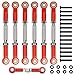 Treehobby Metal RC Front Rear Metal Adjustable Steering Linkage Servo Link Pull Rod Compatible with 110 traxxas Slash 4x4 2WD RC Car Upgraded PartsRed - Image 3