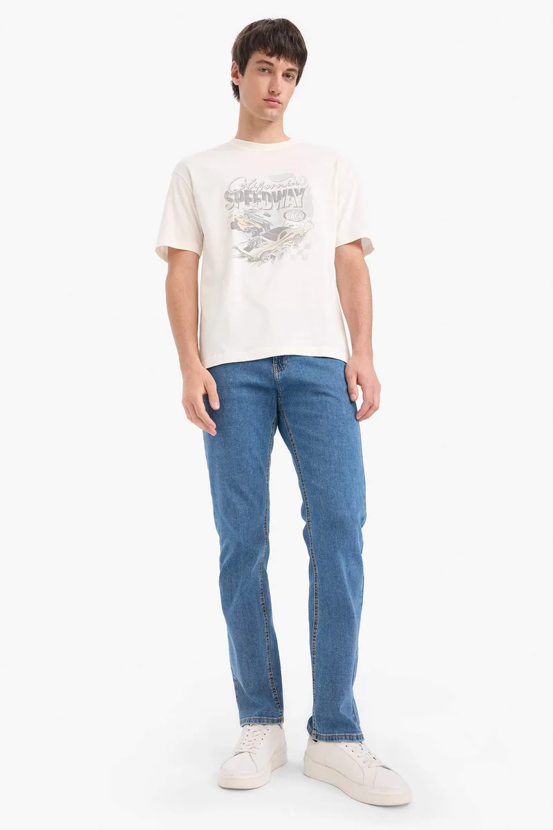 ديفاكتو Hot Wheels Licensed Boxy Fit Crew Neck Printed Short Sleeve T-Shirt