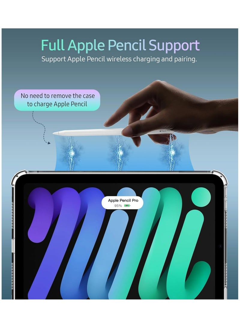 DUSALA Case for iPad Mini 7 2024 (A17 Pro) / iPad Mini 6 2021, iPad Mini 7th/6th Generation Transparent Case 8.3 inch, Slim Clear TPU Protective Shell - Image 3