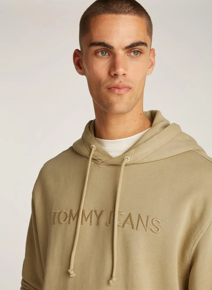تومي جينز Relaxed Cotton Label Hoodie