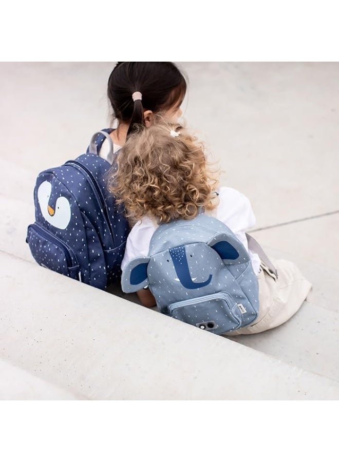 Trixie Mrs. Elephant Backpack - Blue Unisex Preschool Daypack - 7L Cotton Waterproof - Image 5