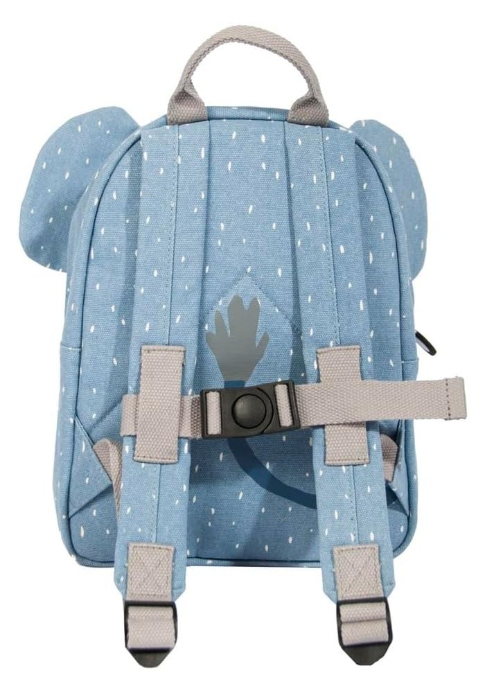 Trixie Mrs. Elephant Backpack - Blue Unisex Preschool Daypack - 7L Cotton Waterproof - Image 3