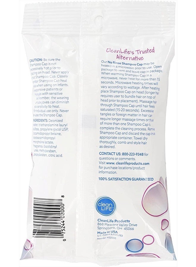 No Rinse Shampoo Cap by Cleanlife Products (Pack of 10), Shampoo and Condition Hair with no Water or Rinsing - Microwaveable, Rinse-Free, Latex-Free and Alcohol-Free - Image 2