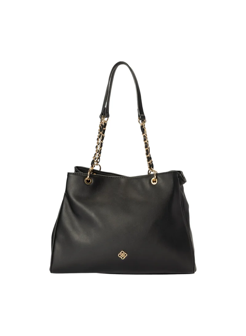 Bata Solid Shoulder Bag with Chain Detail Strap