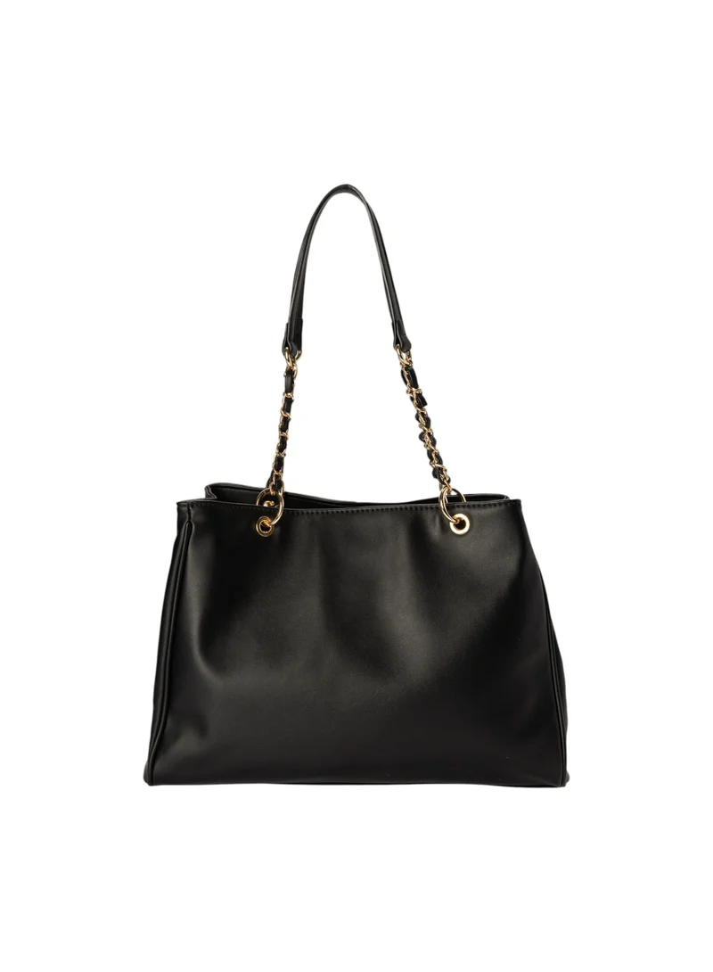 Bata Solid Shoulder Bag with Chain Detail Strap