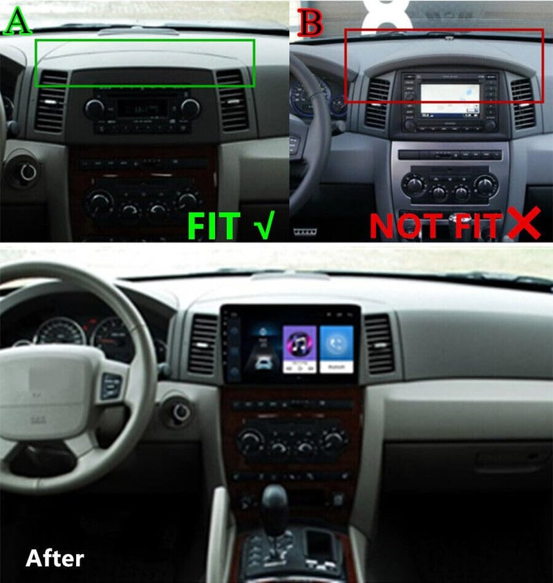 GOJOHO for Jeep Grand Cherokee Radio 2004 2005 2006 2007 10.1" IPS Touchscreen Built-in Apple CarPlay Andriod Auto GPS Navigation Bluetooth Head Unit with Free Back Camera (4GB RAM+64GB ROM) - Image 2