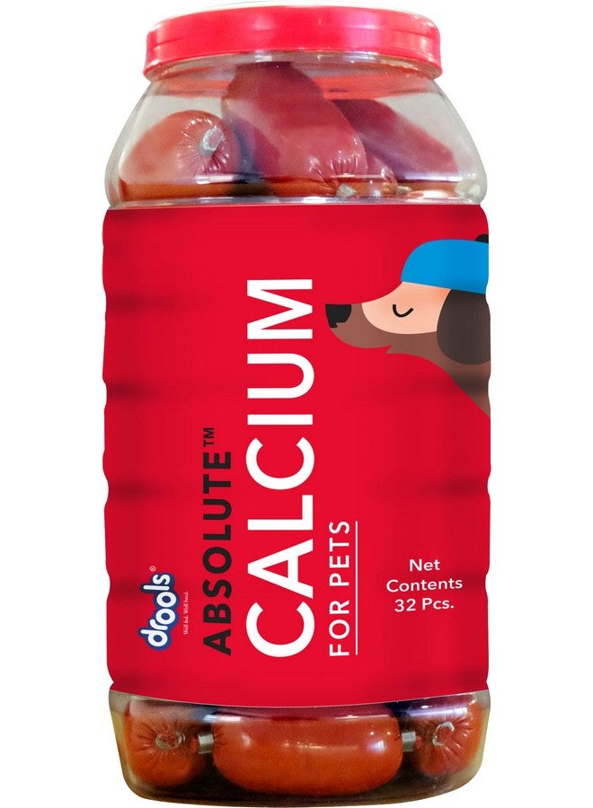 Drools Absolute Dog Supplement Sausages, Calcium Falvor 32 Pcs Jar - Image 1