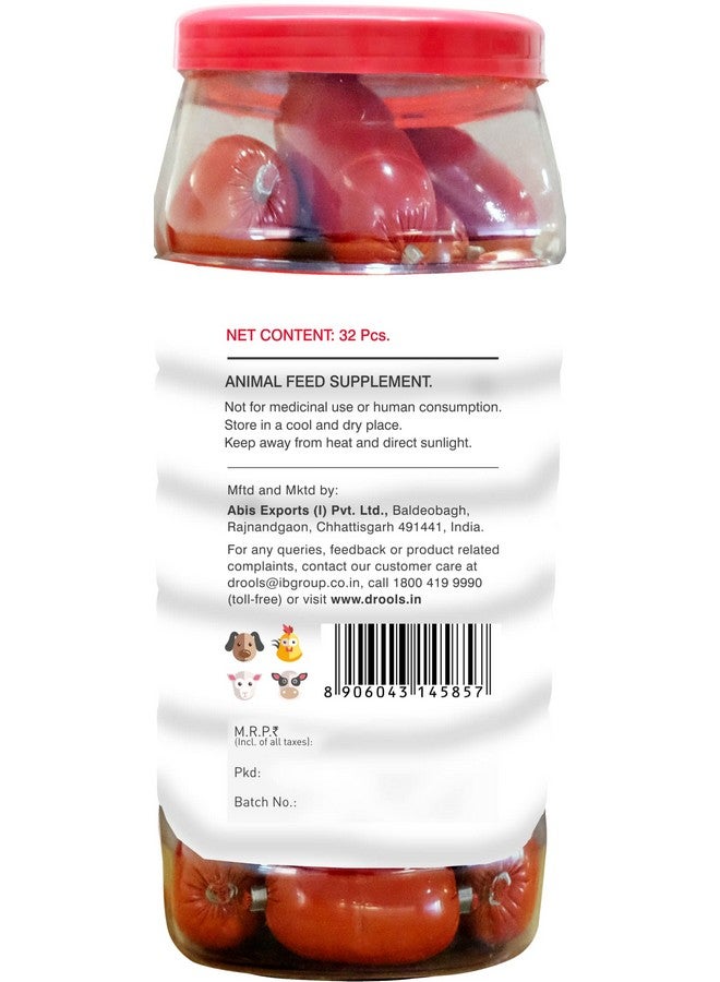 Drools Absolute Dog Supplement Sausages, Calcium Falvor 32 Pcs Jar - Image 3