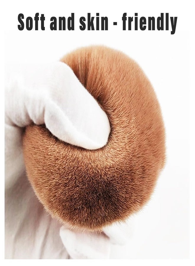 UlifeBetter Extra Large Self Tanning Brush,3 Inch Kabuki Body Makeup Brush for Self Tanner and Bronzers Large Tanning Brush for Face and Body Makeup Application (Golden) - Image 5
