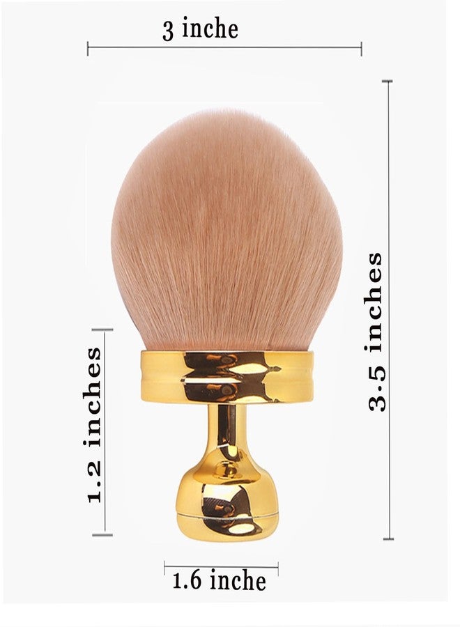 UlifeBetter Extra Large Self Tanning Brush,3 Inch Kabuki Body Makeup Brush for Self Tanner and Bronzers Large Tanning Brush for Face and Body Makeup Application (Golden) - Image 2