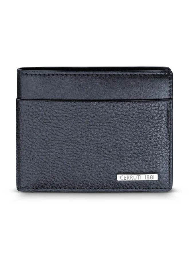 CERRUTI 1881 Cerruti 1881 Cannes Navy Bifold Genuine Leather Wallet For Men With 6 Card Slots 110 MM- CEPU06856M-BLU