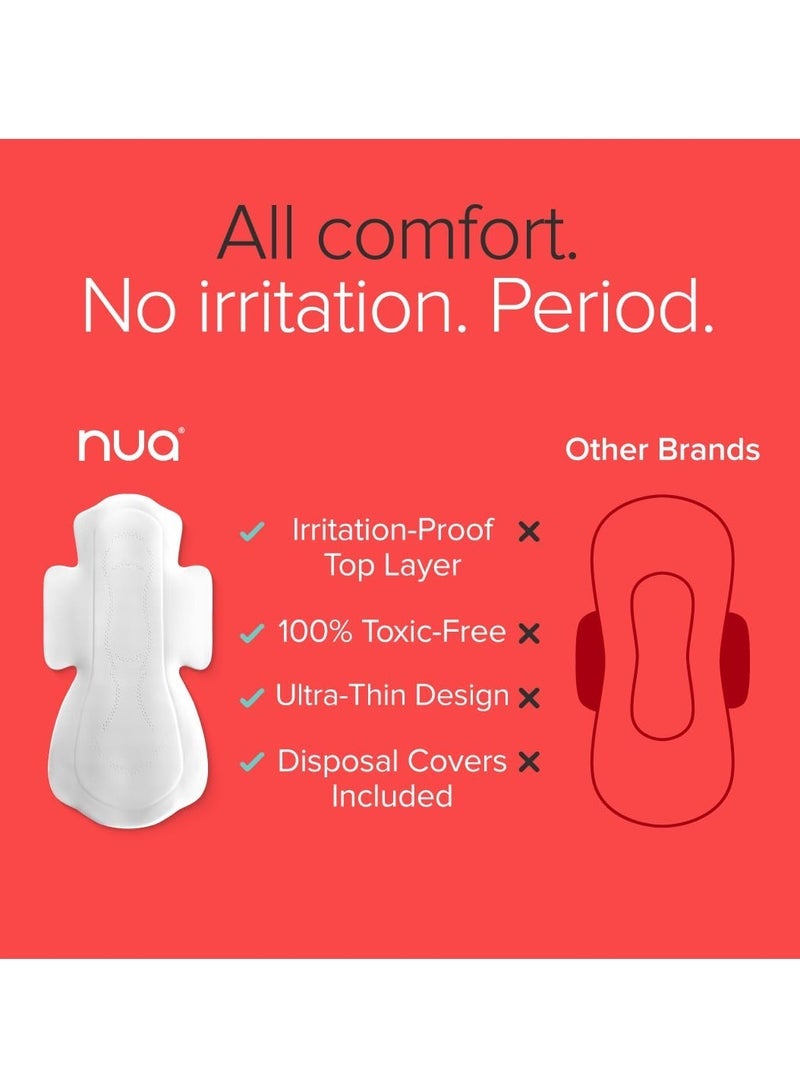 نوا فوط صحية فائقة الأمان للنساء | 12 وسادة رقيقة للغاية | لايت-L | آمن على البشرة | خال من السموم وخالي من الطفح الجلدي | غير معطر | مانعة للتسرب | مع 12 غطاء درع آمن | صنع آمنا - Image 5