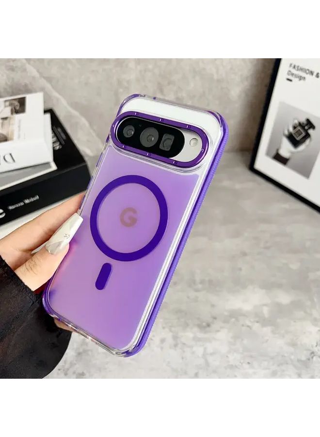 Magnetic Laser Gradient Phone Case for Google Pixel 10 Pro XL Black Durable Trendy - Image 4