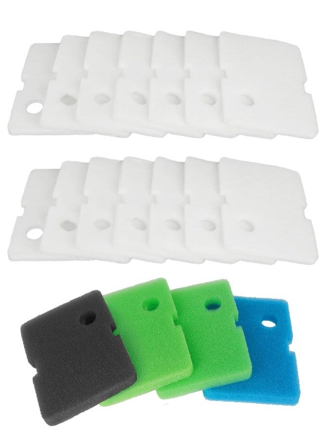 باوفلي مجموعة من 16 قطعة من وسادات فلتر بديلة لحوض السمك من باوفلاي، إسفنج رغوي لتصفية مياه حوض السمك - Image 1