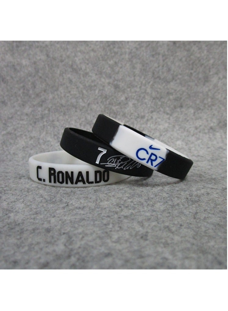 Generic 3-piece Cristiano Ronaldo Signature Silicone Wristband Luminous Sports Bracelet  - Image 5