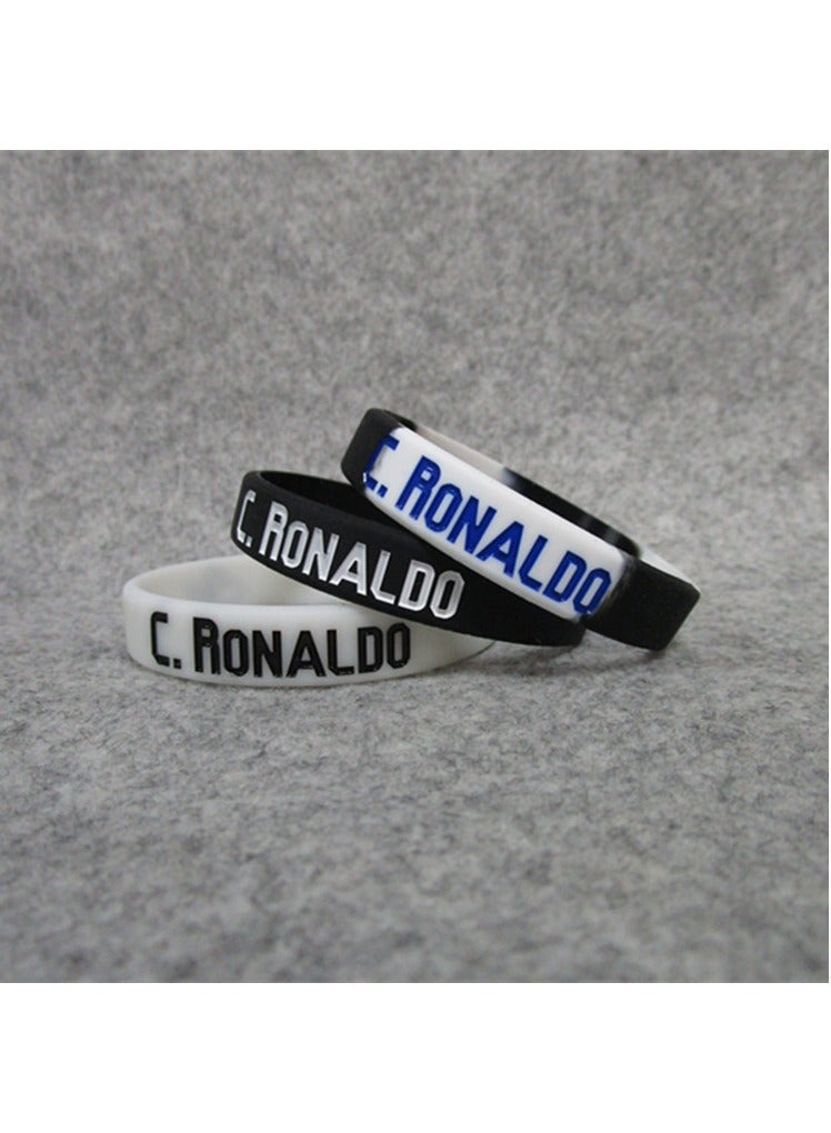 Generic 3-piece Cristiano Ronaldo Signature Silicone Wristband Luminous Sports Bracelet  - Image 4