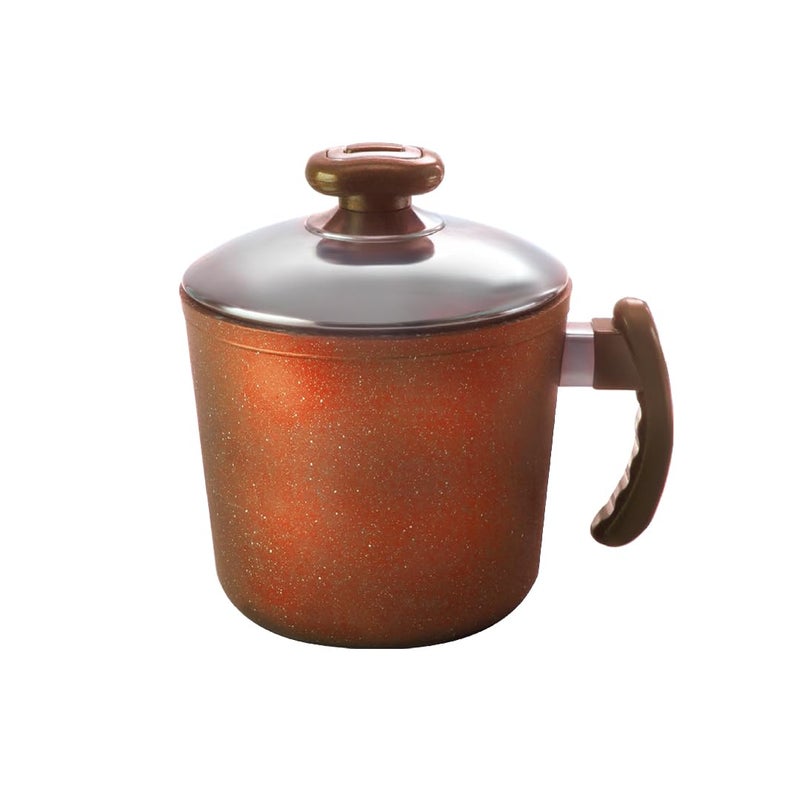 El Maleka - MILK POT B Granite Cookware MILK POT SIZE (16) COPPER COLOR