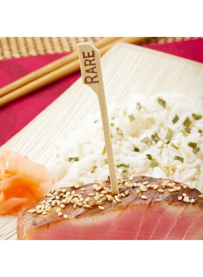 Restaurantware علامات الطعام RW سمارت 4 بوصة، 1000 عود طعام قوي - طباعة نادرة، أسياخ خشب البامبو، لحفلات وفعاليات ذات طابع رياضي، عيد ميلاد، مطعم، أو مستلزمات حفلات المكتب - Image 3