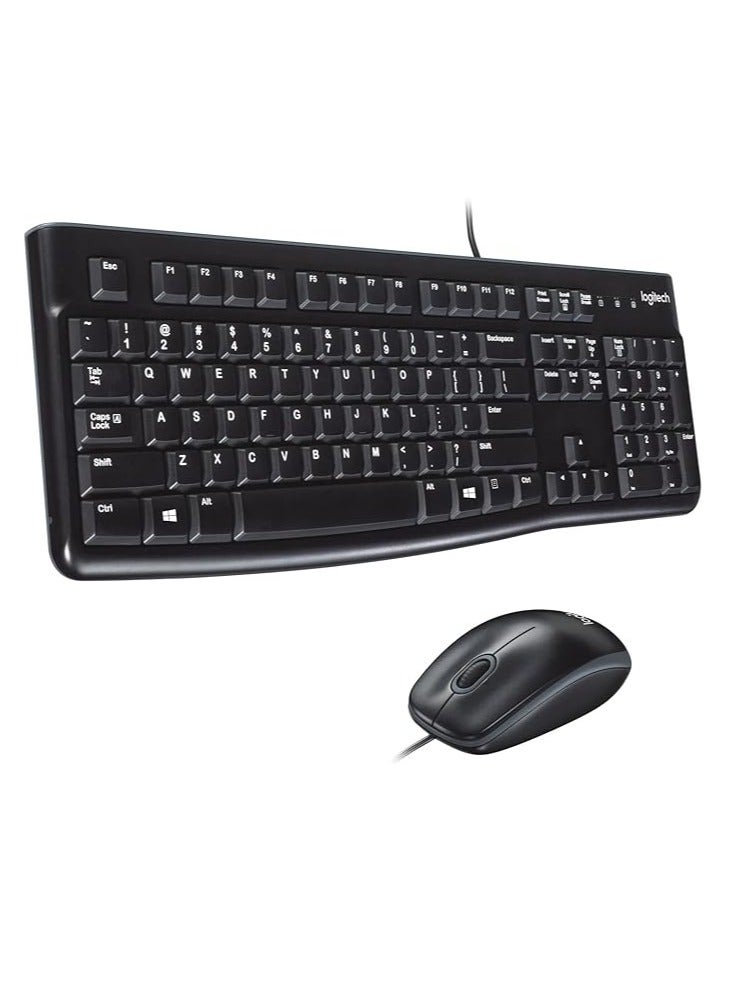Logitech Desktop MK120 Mouse and keyboard Combo (kb+mse) wired black ARA  - Image 1