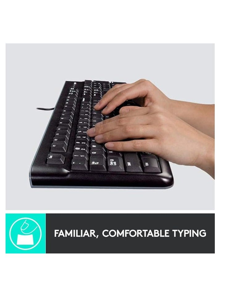 Logitech Desktop MK120 Mouse and keyboard Combo (kb+mse) wired black ARA  - Image 2