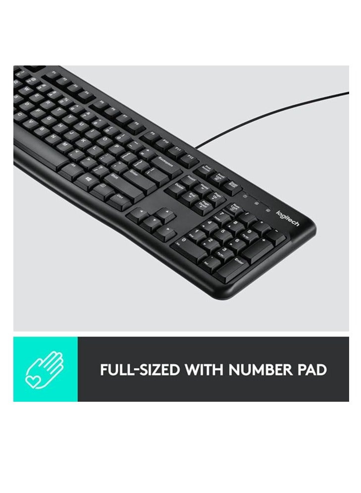 Logitech Desktop MK120 Mouse and keyboard Combo (kb+mse) wired black ARA  - Image 3