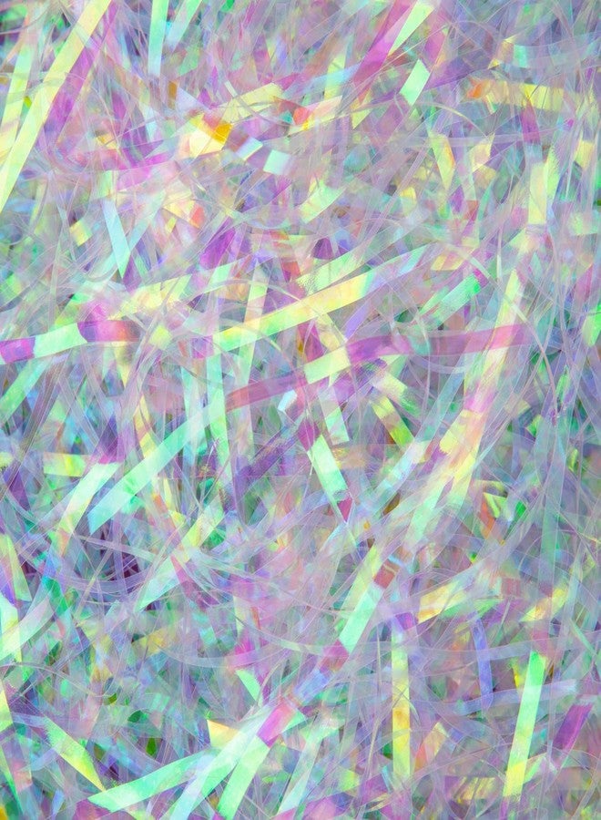 Caleihd 1LB Gift Basket Filler, Iridescent Crinkle Cut Grass Confetti Cushion Paper Streamer for Christmas Wedding Birthday Bridesmaid Engagement Craft Gift Boxes Bags Filler Decoration (3MM) - Image 1