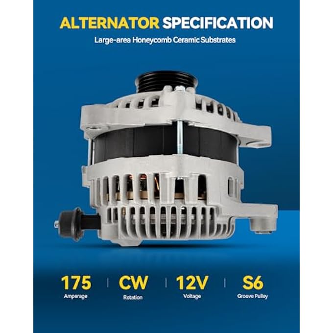 PHILTOP Automotive Alternator New Compatible for 2011-2013 Explorer,Edge, MKX,2010-2012 Taurus, MKT,2009-2010 Flex,2009-2012 MKS,2008-2009 Taurus X Replacement 11271N - Image 3
