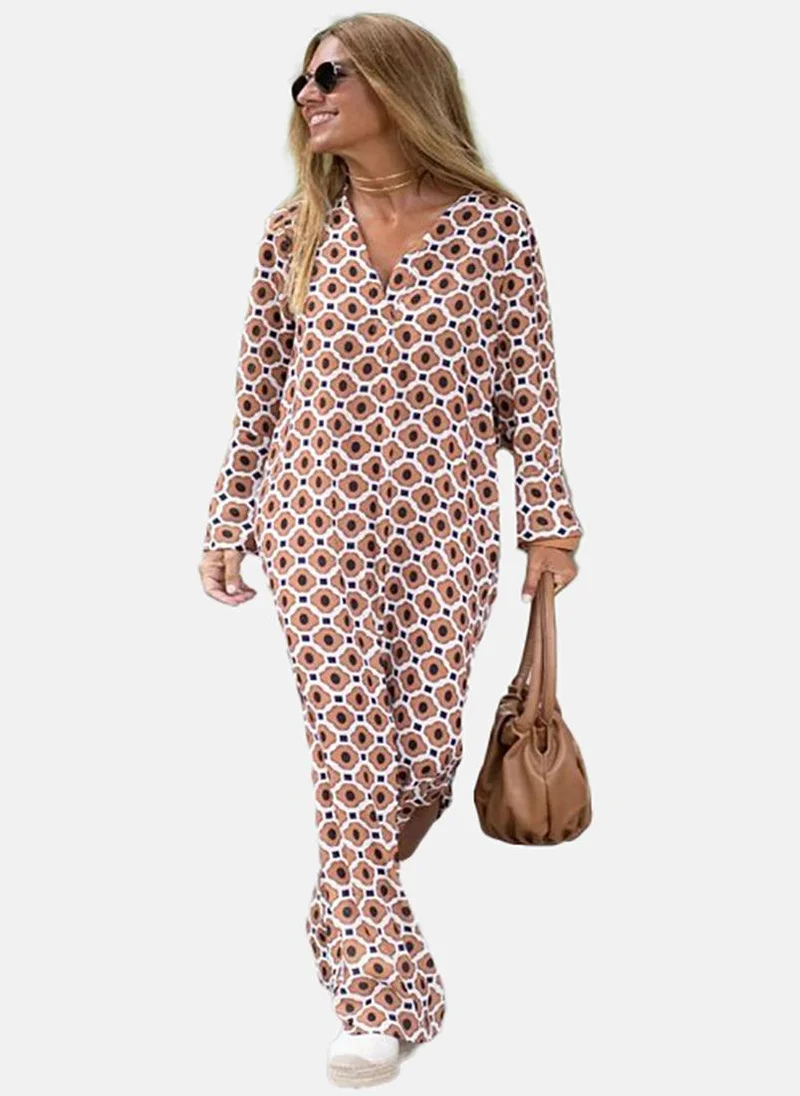 يونيكي Women  Geometric Printed  Maxi Dress