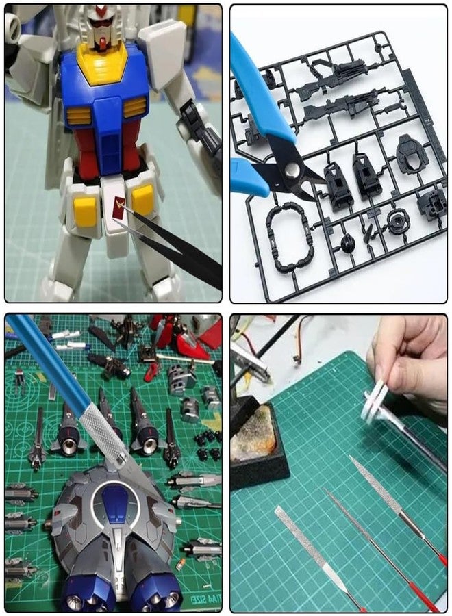 Serplex مجموعة أدوات سيربلكس® لتصنيع نماذج غاندام، 21 قطعة، مع علبة. أدوات يدوية متعددة الاستخدامات، تتضمن مفك براغي، ملقط، مبرد ماسي، قاطع نقش، مقص، مسطرة من الفولاذ المقاوم للصدأ، مبرد تلميع، وغيرها. - Image 5