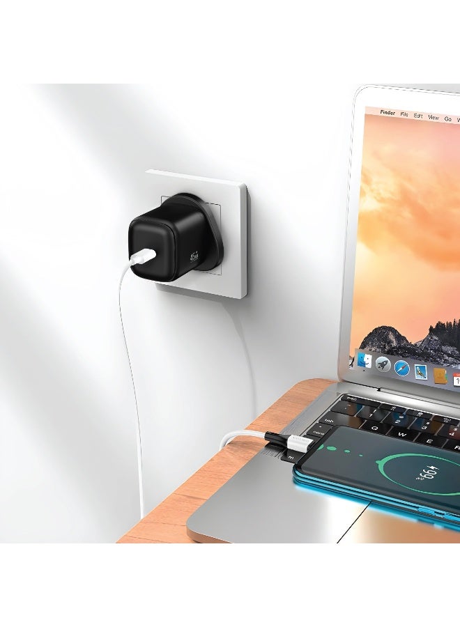 GREEN LION NEXIO Single Port Wall Charger UK Plug 45W 1C / Charging Protection / USB-C Port -Black - Image 2