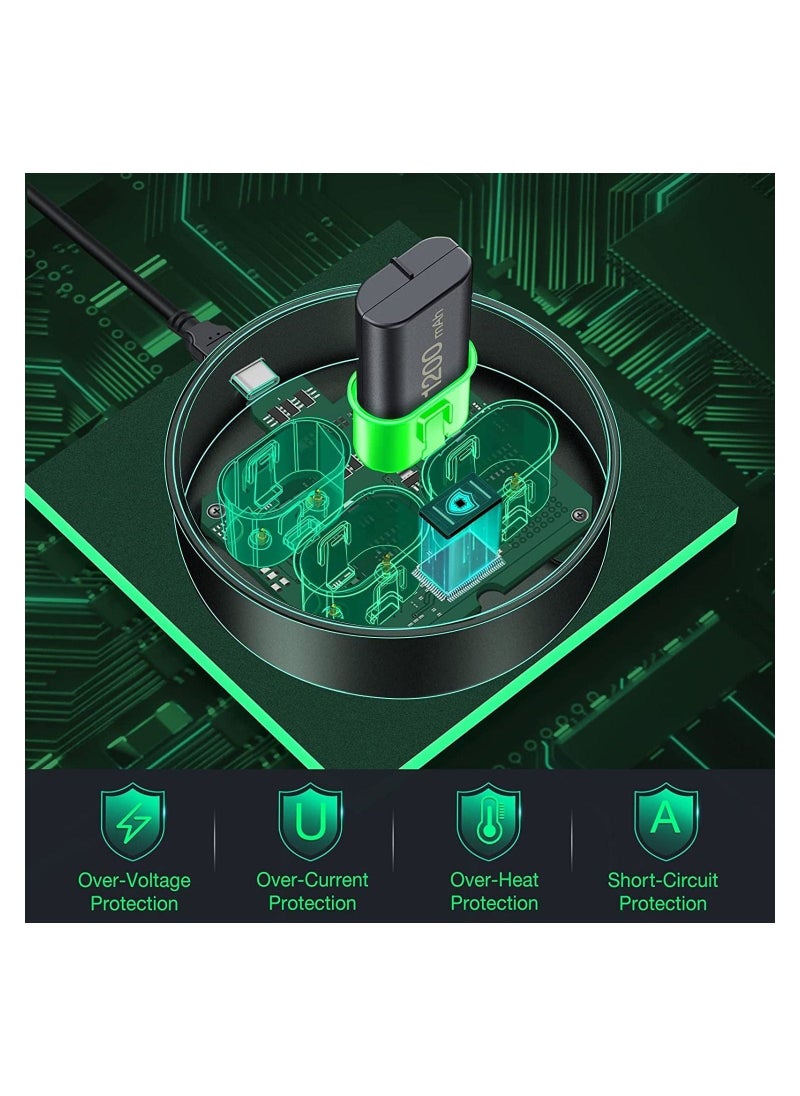 Rechargeable Battery Pack for Xbox One/X/S/Xbox One Elite/Xbox Series X/Xbox S 4x1200 mAh Controller X with Fast Charger Station Led Indicator