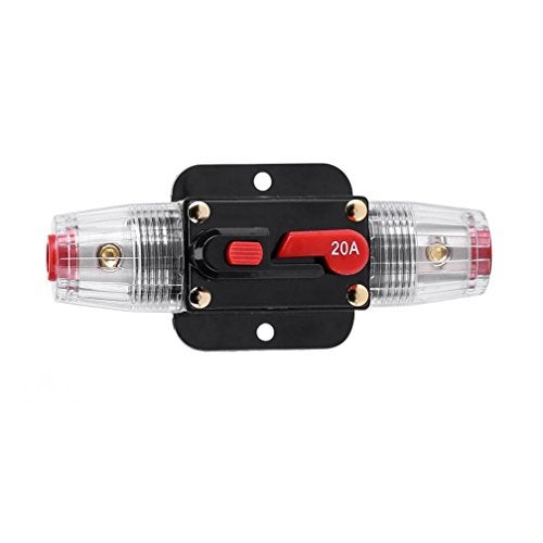 RVCAZON STETION Car Audio 20 Amp Resettable Fuse Circuit Breaker Car Protect for Audio System Fuse 12-24V DC for Car Audio Amps Overload Protection Fuse (20A) - Image 1