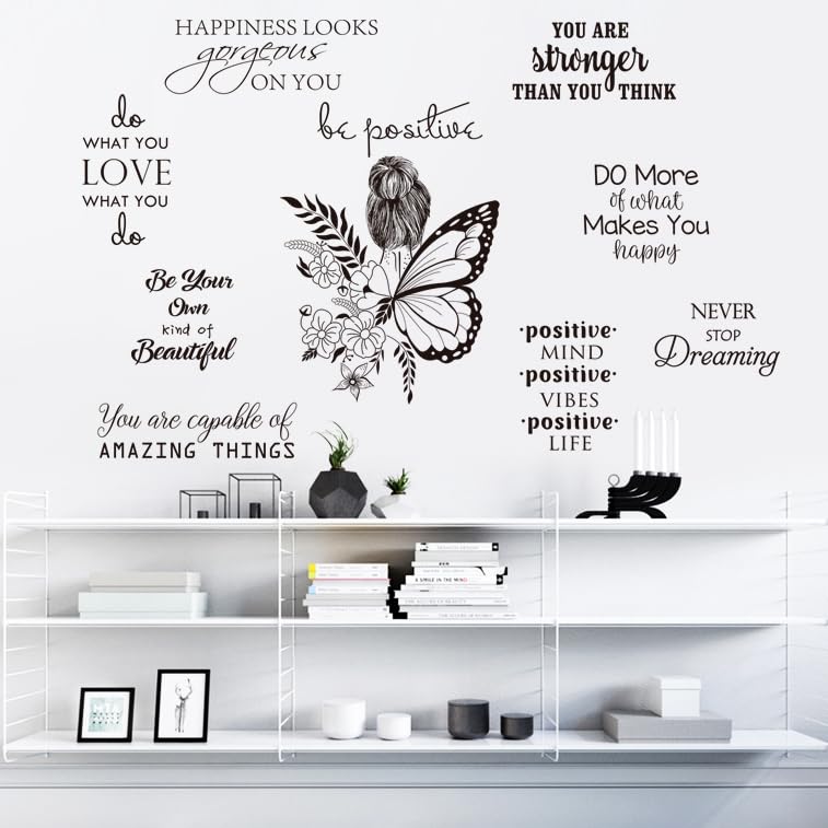 Datesno Inspirational Wall Decals Peel and Stick Vinyl Quotes Wall Decor Motivational Positive Saying Wall Art for Living Room Bedroom Office Bathroom Home Decor Stickers Decor - Image 3