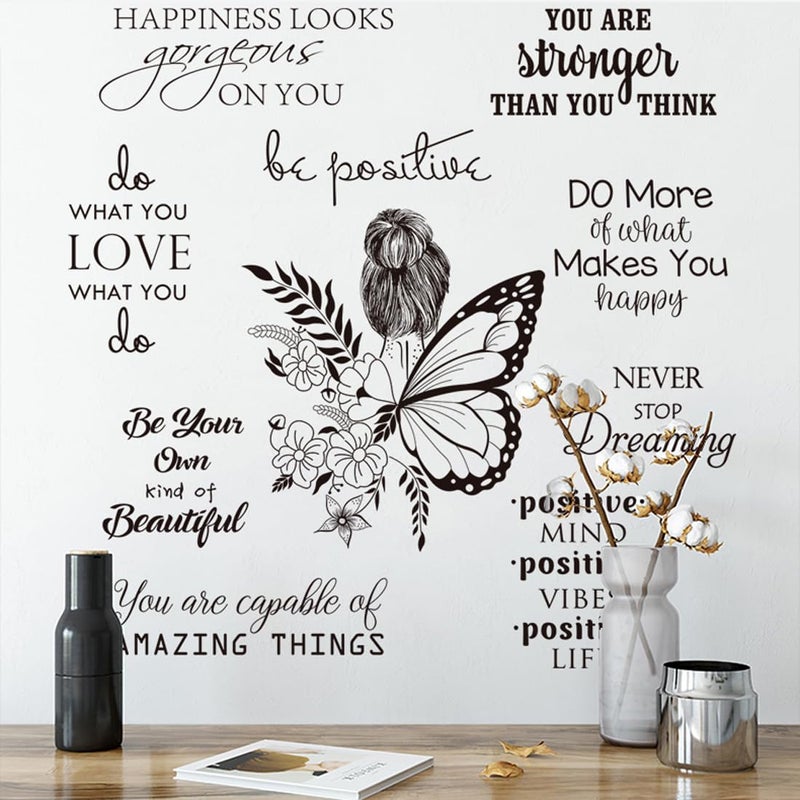 Datesno Inspirational Wall Decals Peel and Stick Vinyl Quotes Wall Decor Motivational Positive Saying Wall Art for Living Room Bedroom Office Bathroom Home Decor Stickers Decor - Image 2