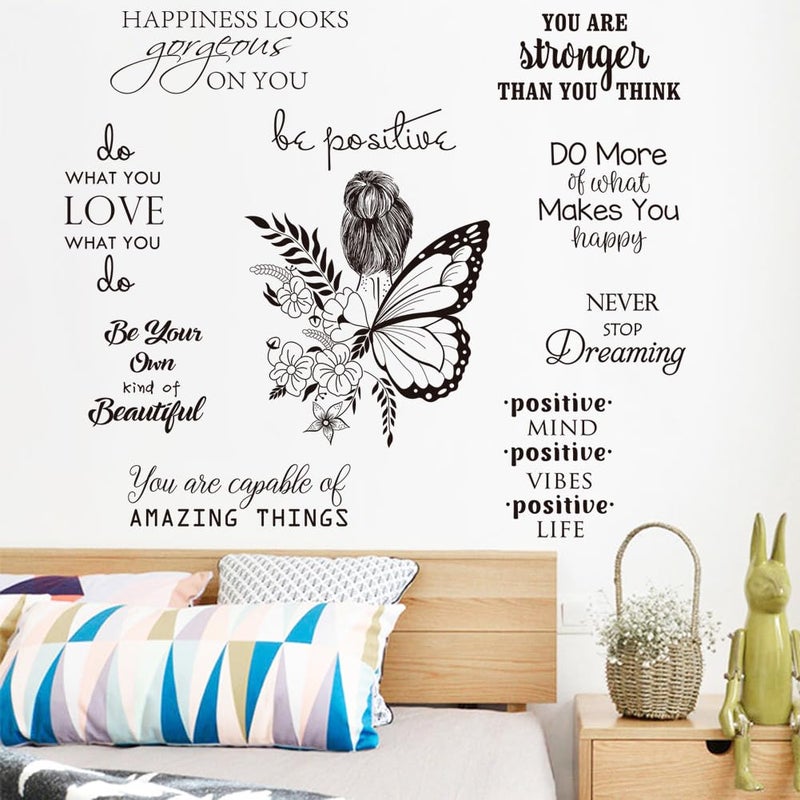 Datesno Inspirational Wall Decals Peel and Stick Vinyl Quotes Wall Decor Motivational Positive Saying Wall Art for Living Room Bedroom Office Bathroom Home Decor Stickers Decor - Image 5